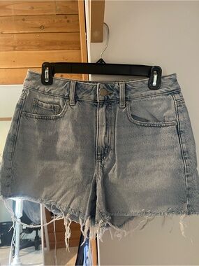 Garage Light Blue Denim Mom Shorts